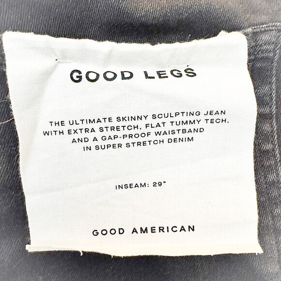 Good American Good Leg Stretch Sculpting Denim Jeans BLACK001 Size 5 NWT - Picture 6 of 8